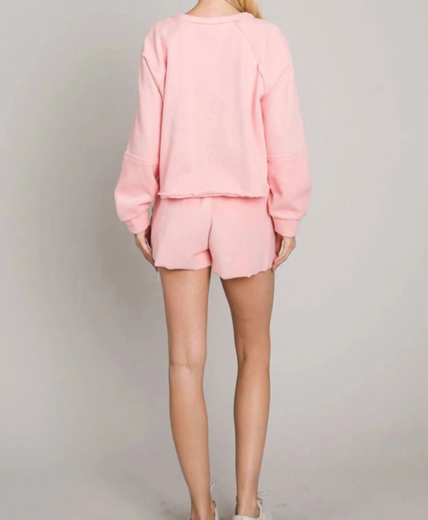 Allie Rose - Oversized Sweatshirts With Short Set