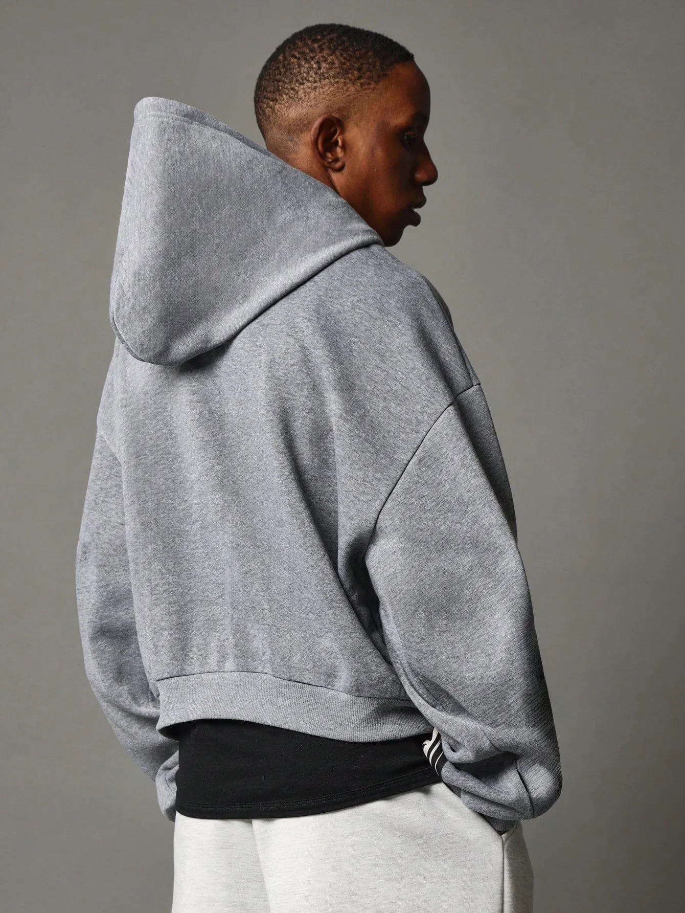 Boxy Fit Overhead Hoodie With Tape