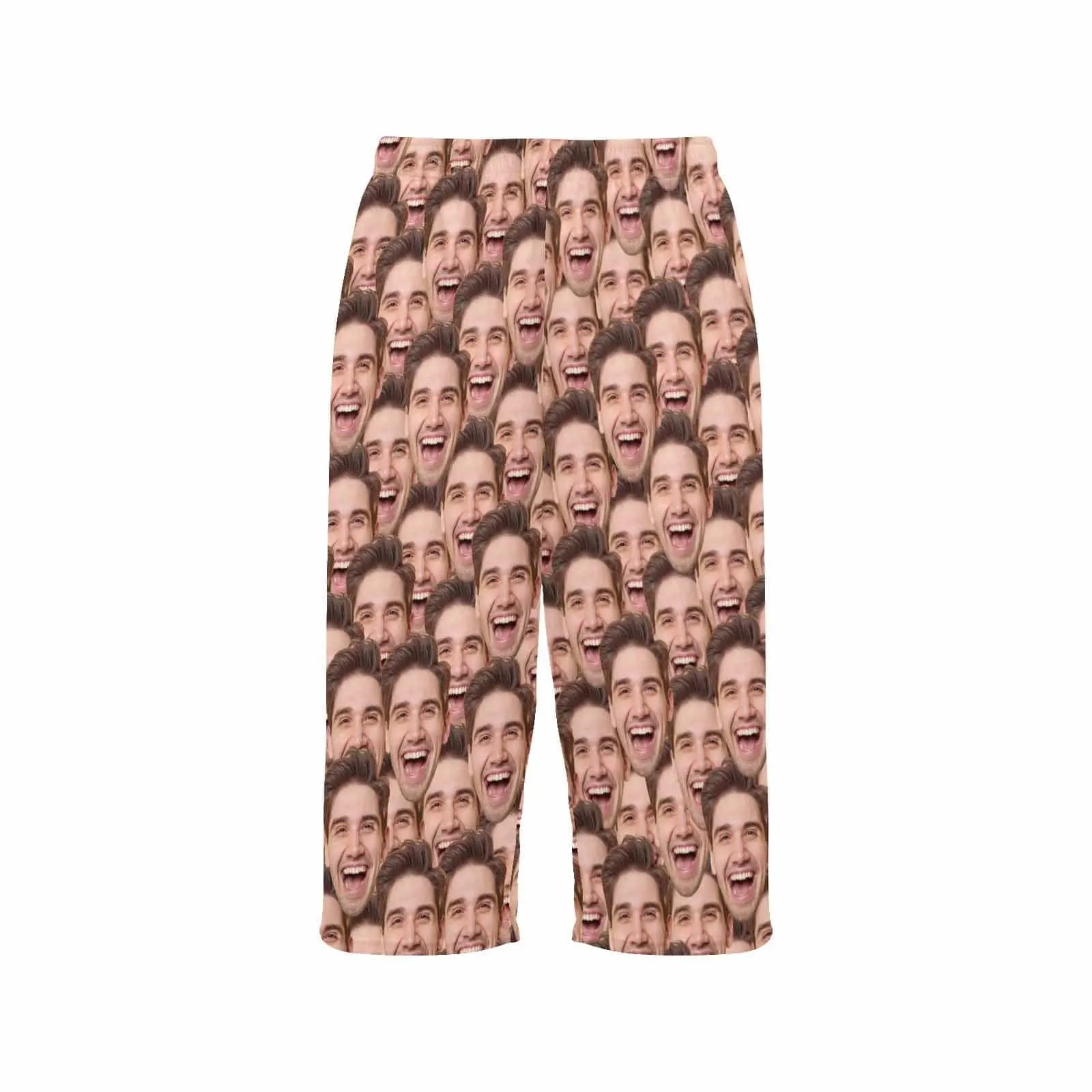 Custom Face Seamless Cropped Pajama Pants For Women Girlfriend Gift Personalized
