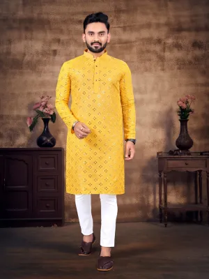 Embroidery Mirror Work Kurta Pajama