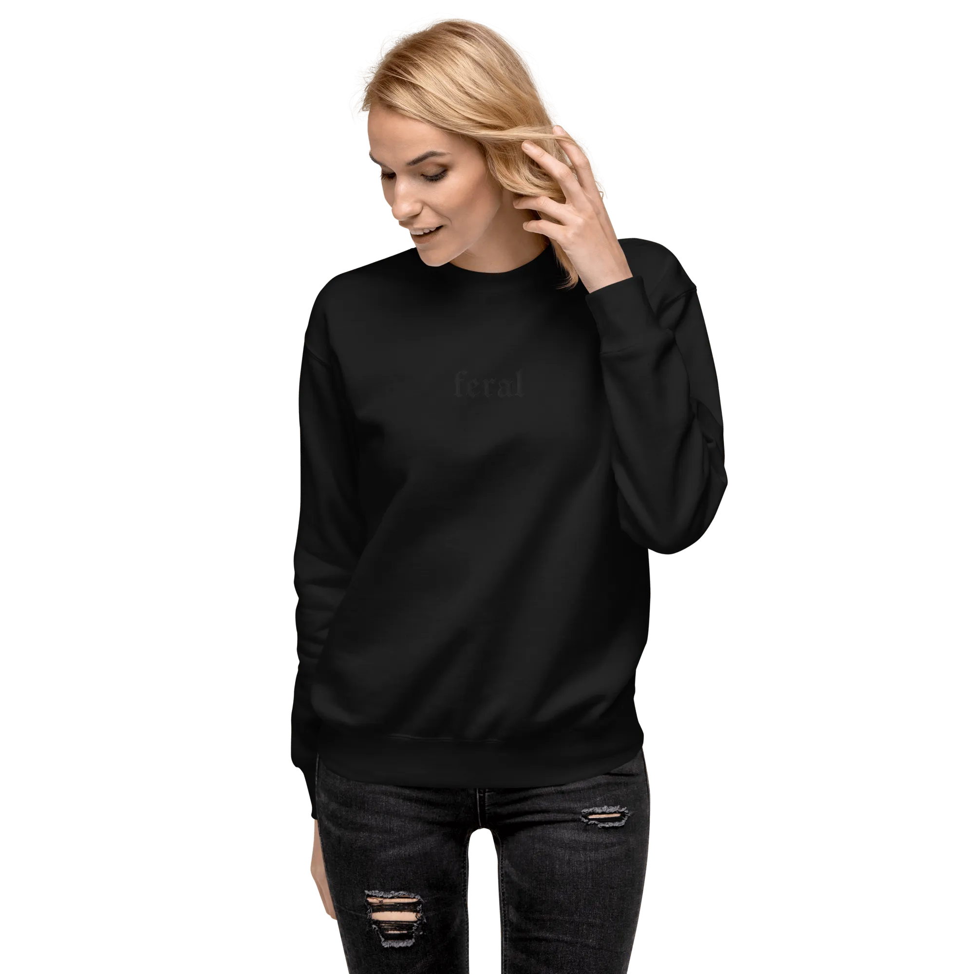 Feral Blackout Embroidered Sweatshirt