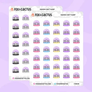 Insomnia Squish Stickers