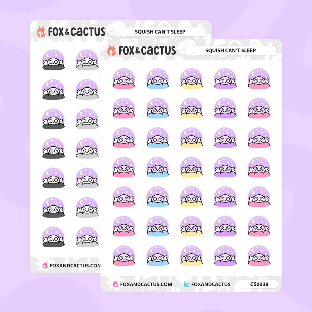 Insomnia Squish Stickers