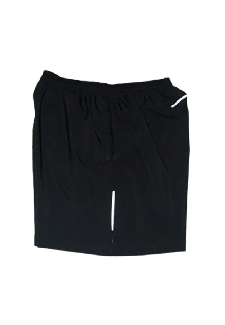 Landmark Running Shorts Nylon Spandex Full Garter With Reflectorize On Back Yoke And Sides - Black