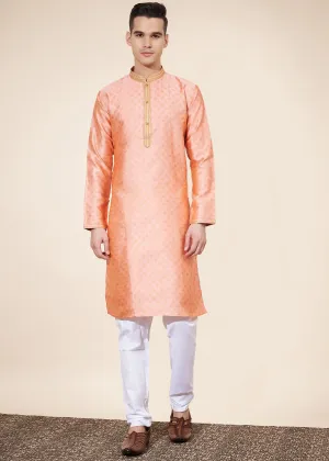 Men's Festival Designer Collection Heavy Jequard with Self Work & Pintex Kurta Pajama Set
