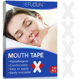 Sefudun 120Pcs Sleep Mouth Strips for Less Mouth Breathing