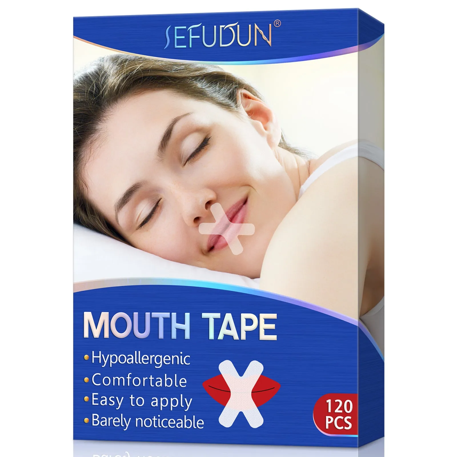 Sefudun 120Pcs Sleep Mouth Strips for Less Mouth Breathing