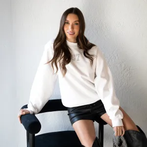 Shine On - White Crewneck Sweatshirt