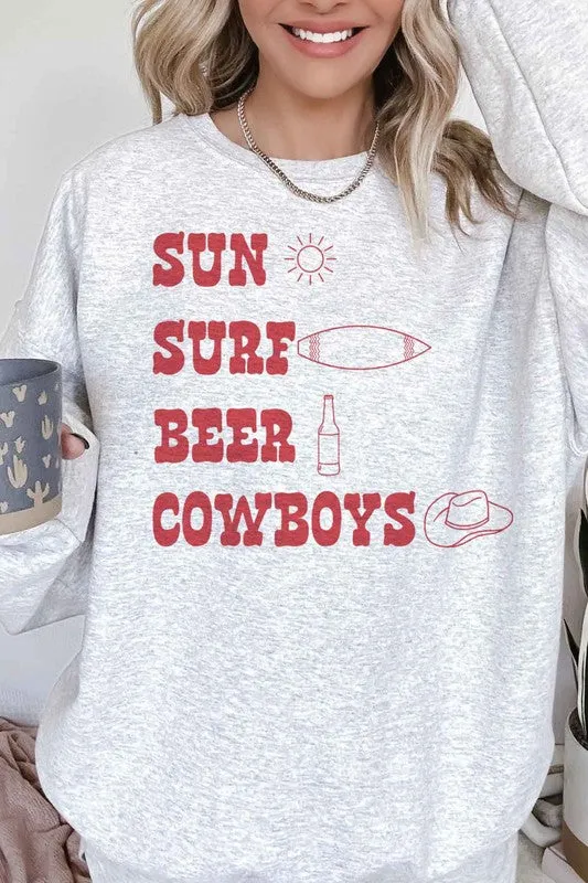 SUN SURF BEER COWBOYS OVERSIZED SWEATSHIRT