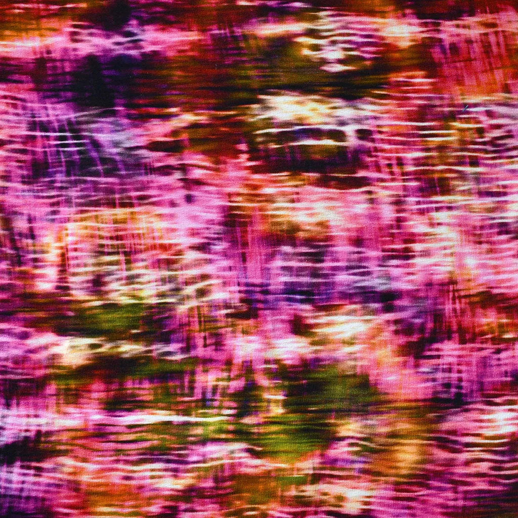 Watercolor Texture Jersey French Terry Fuchsia/Orchid